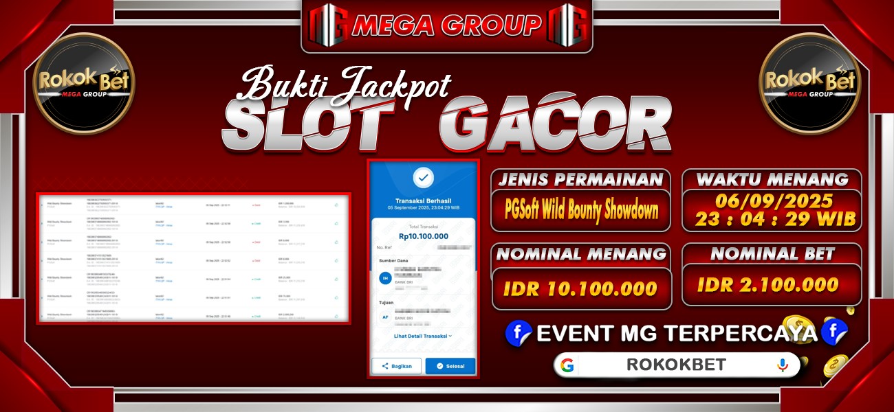Bukti JP situs Rokokbet hari Sabtu, 06 September 2025